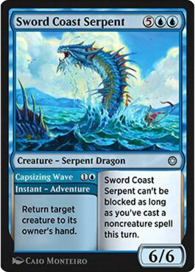 Sword Coast Serpent // Capsizing Wave Card Image