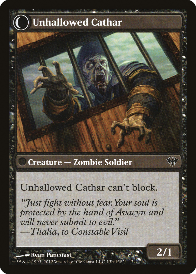 Loyal Cathar // Unhallowed Cathar Card Image