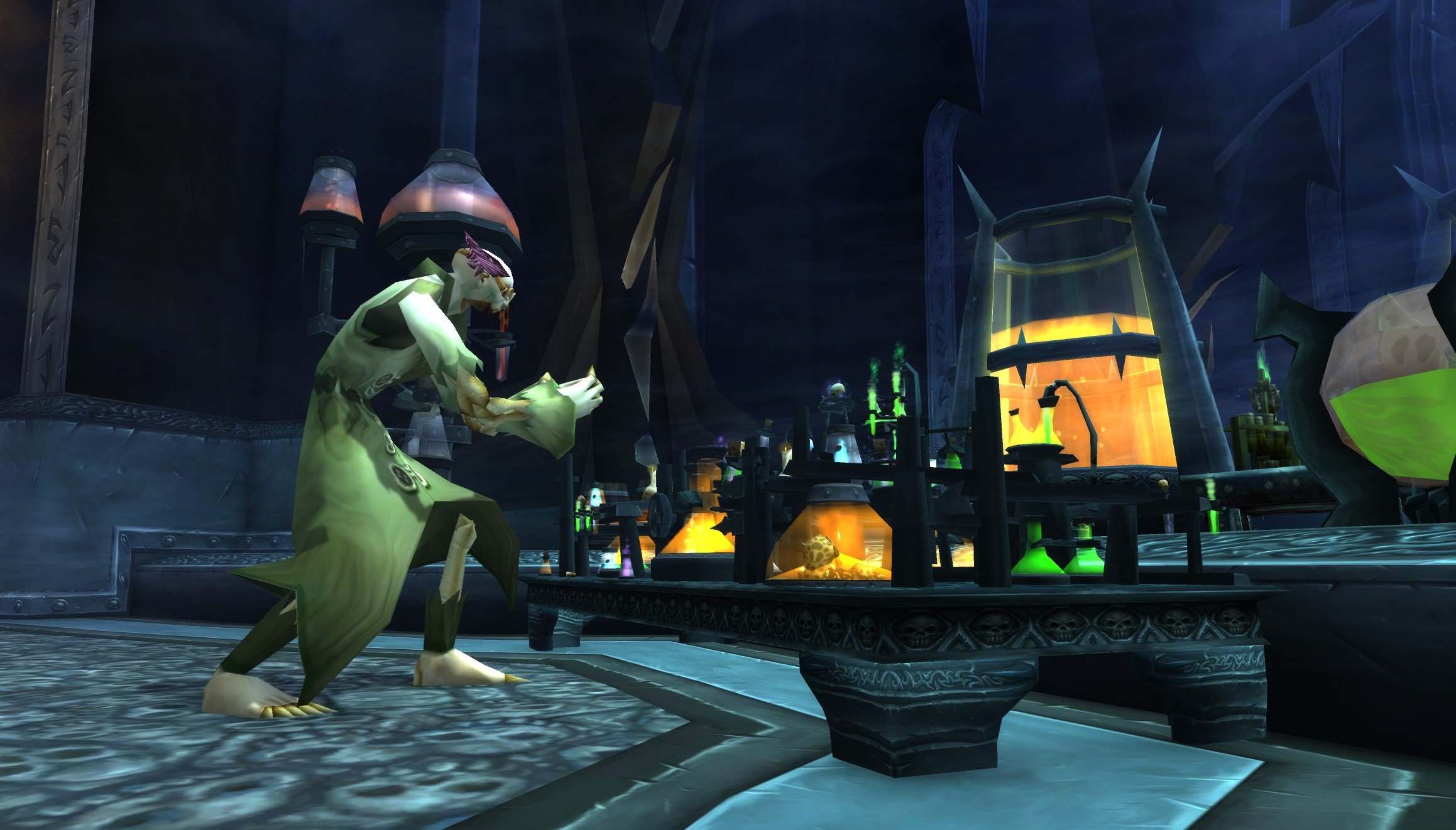 Image showing Professor Putricide, a boss in Icecrown Citadel.