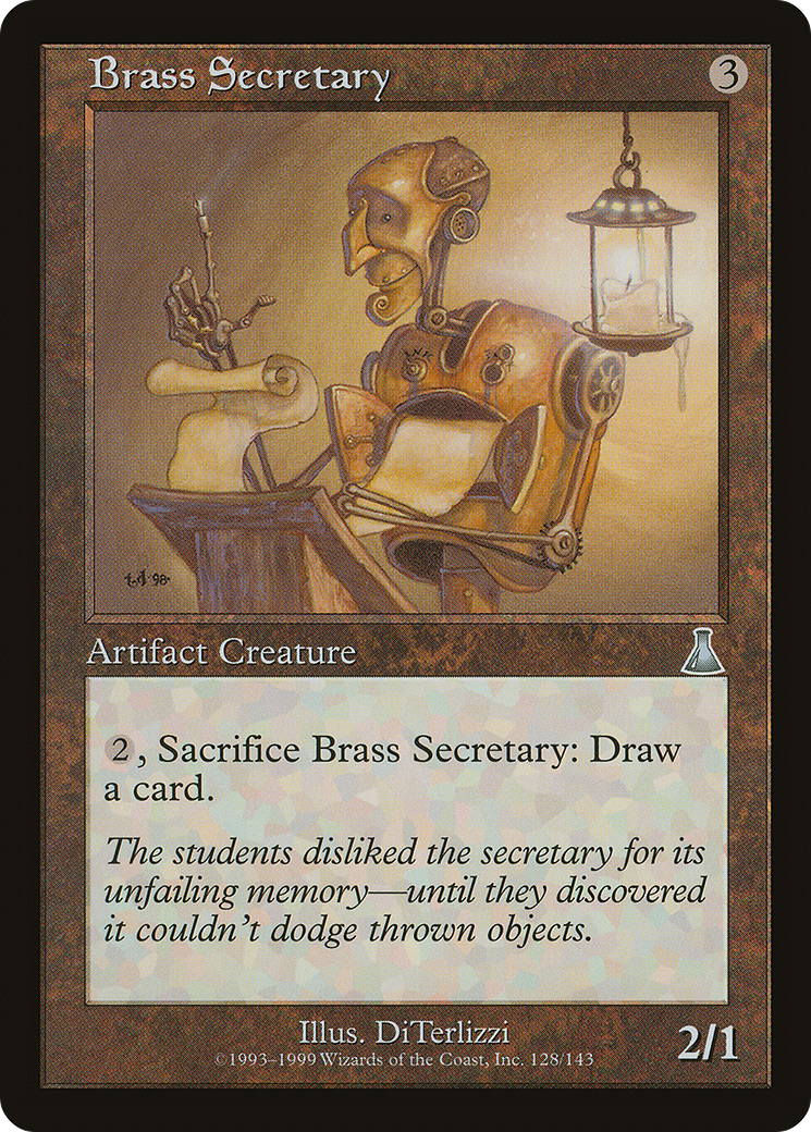 Brass Secretary Card Image