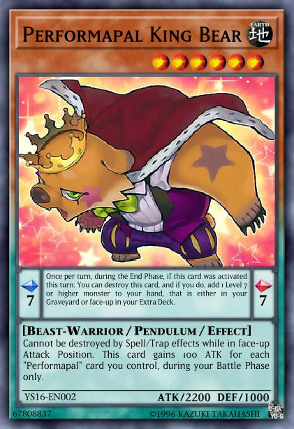 Performapal King Bear Card Image