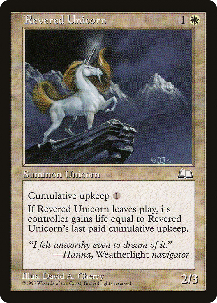 Revered Unicorn Card Image