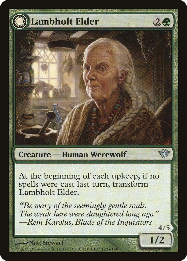Lambholt Elder // Silverpelt Werewolf Card Image