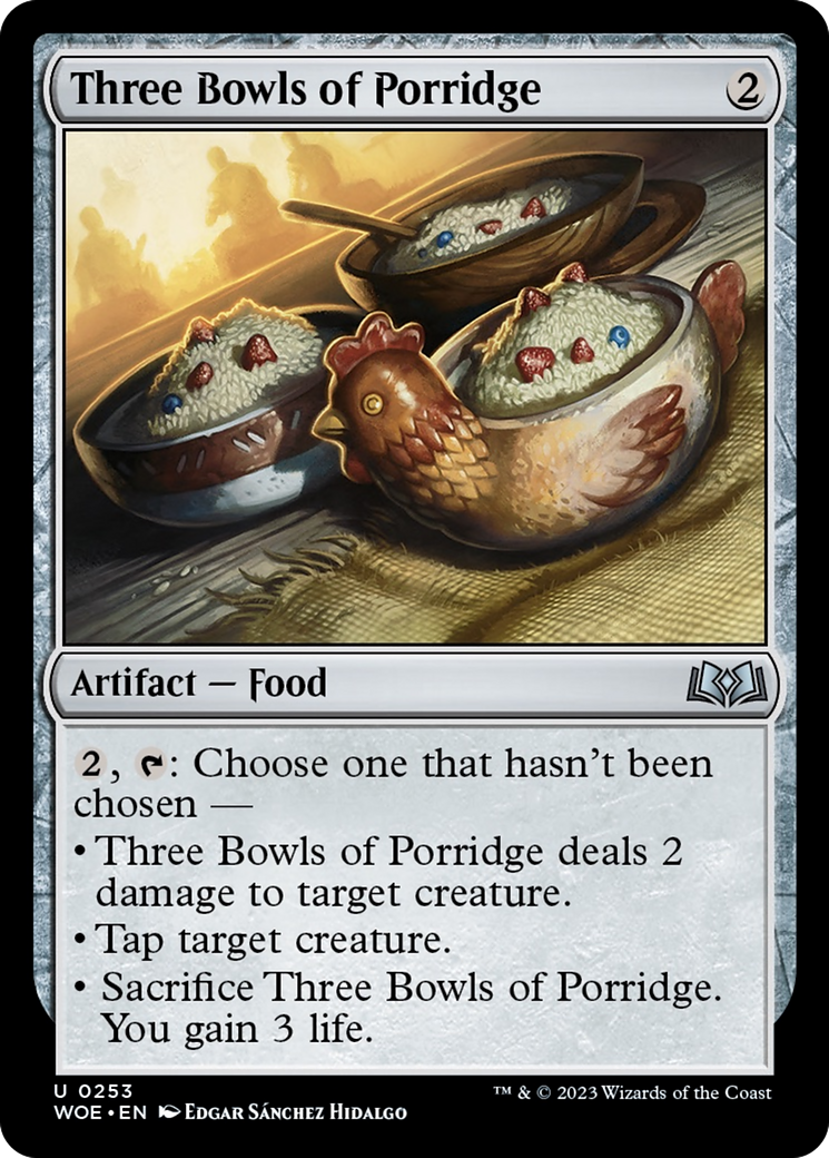 Three Bowls of Porridge Card Image