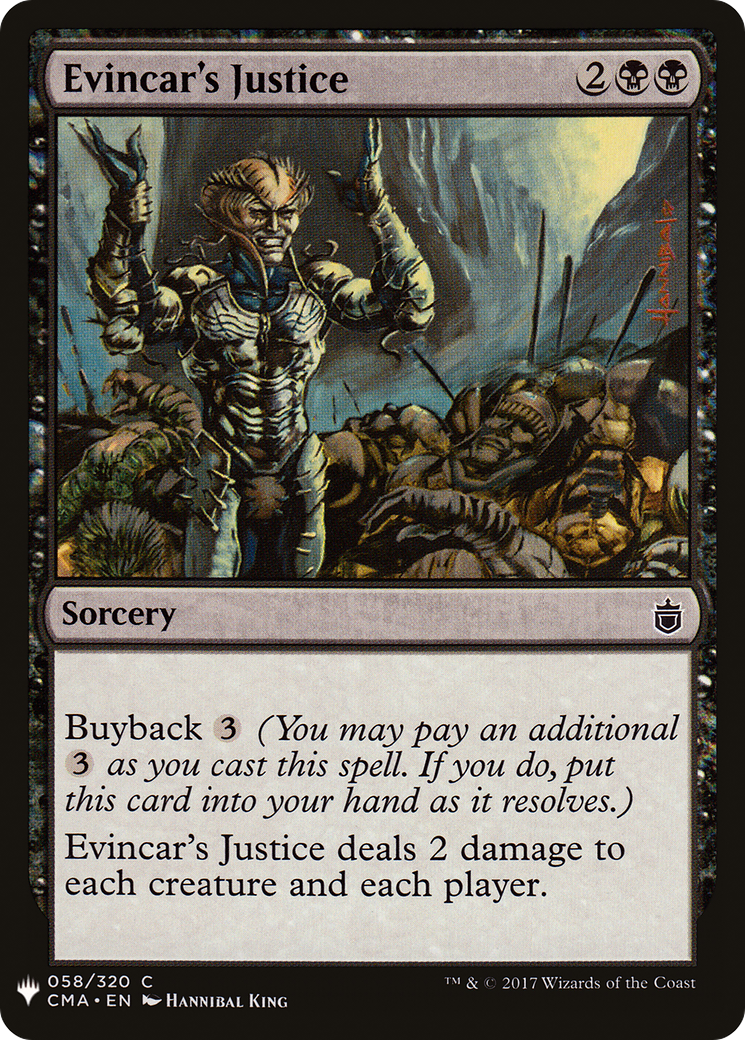 Evincar's Justice Card Image