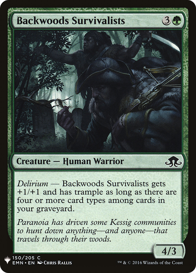 Backwoods Survivalists Card Image