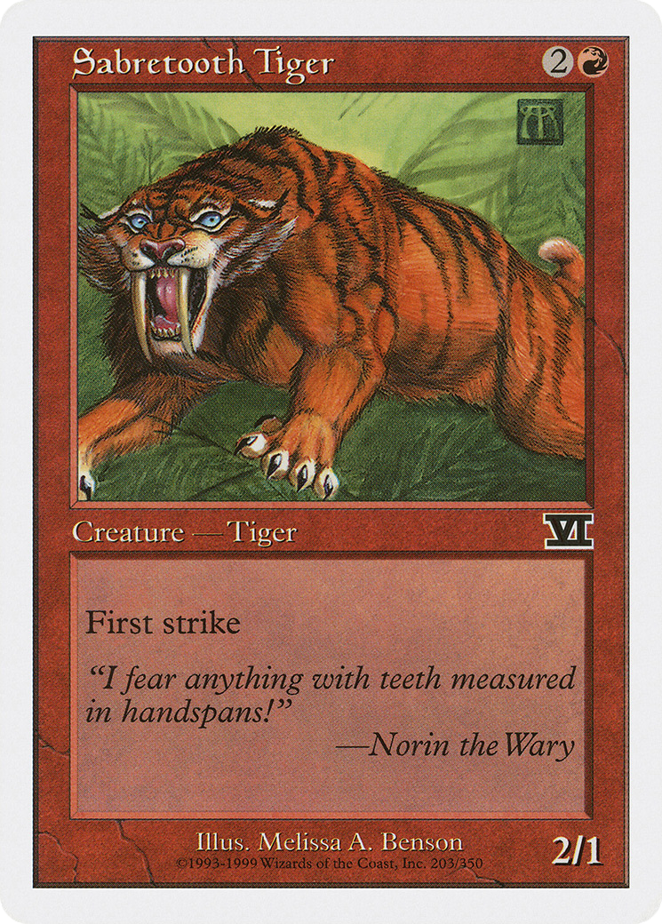 Sabretooth Tiger Card Image