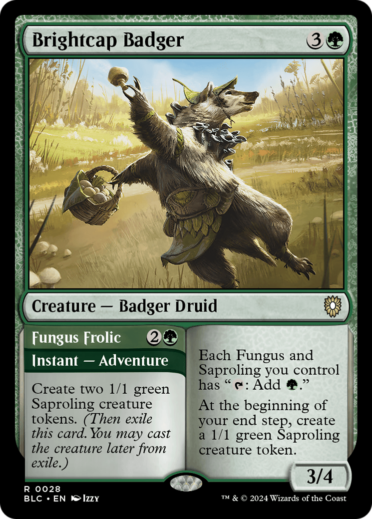 Brightcap Badger // Fungus Frolic Card Image