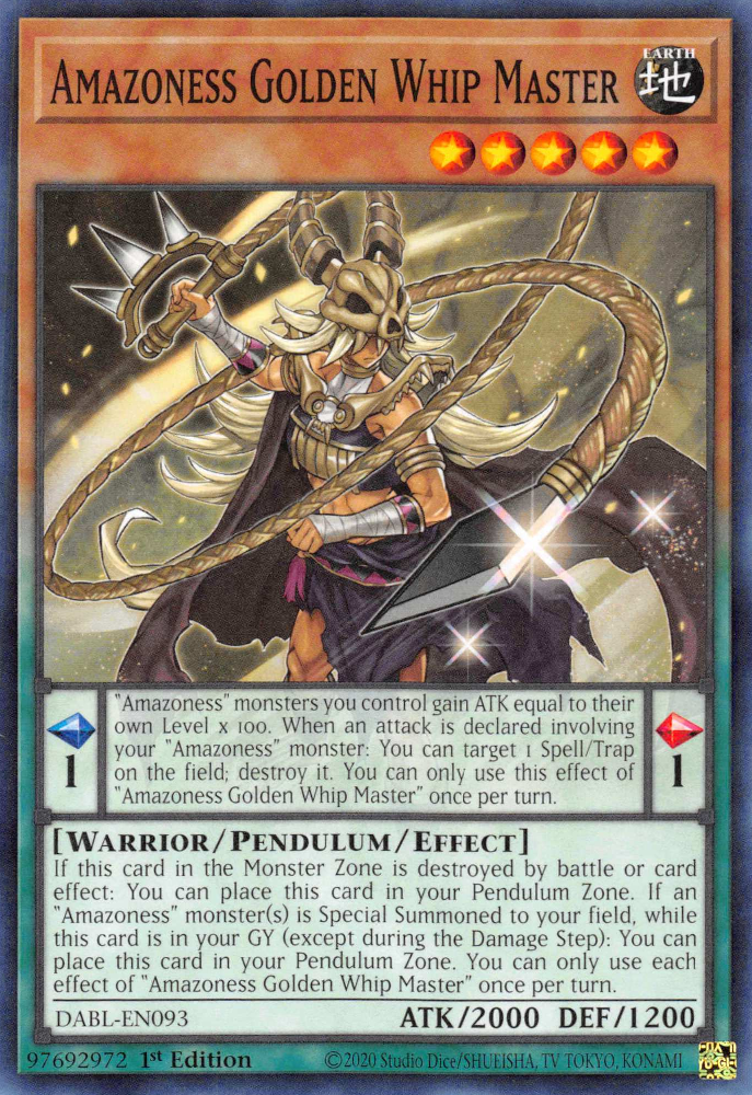 Amazoness Golden Whip Master Card Image