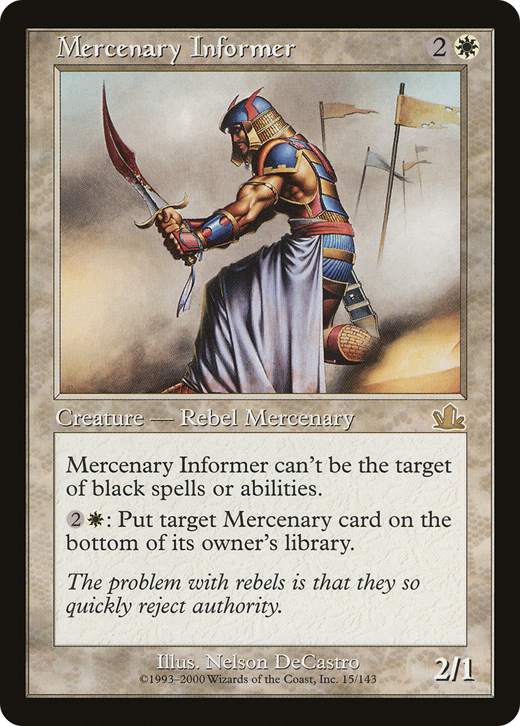 Mercenary Informer Card Image