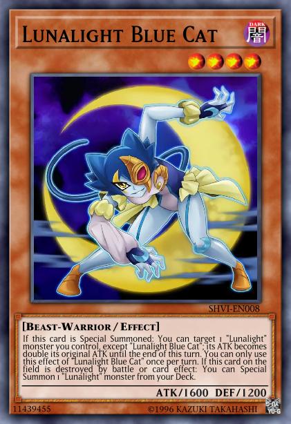 Lunalight Blue Cat Card Image