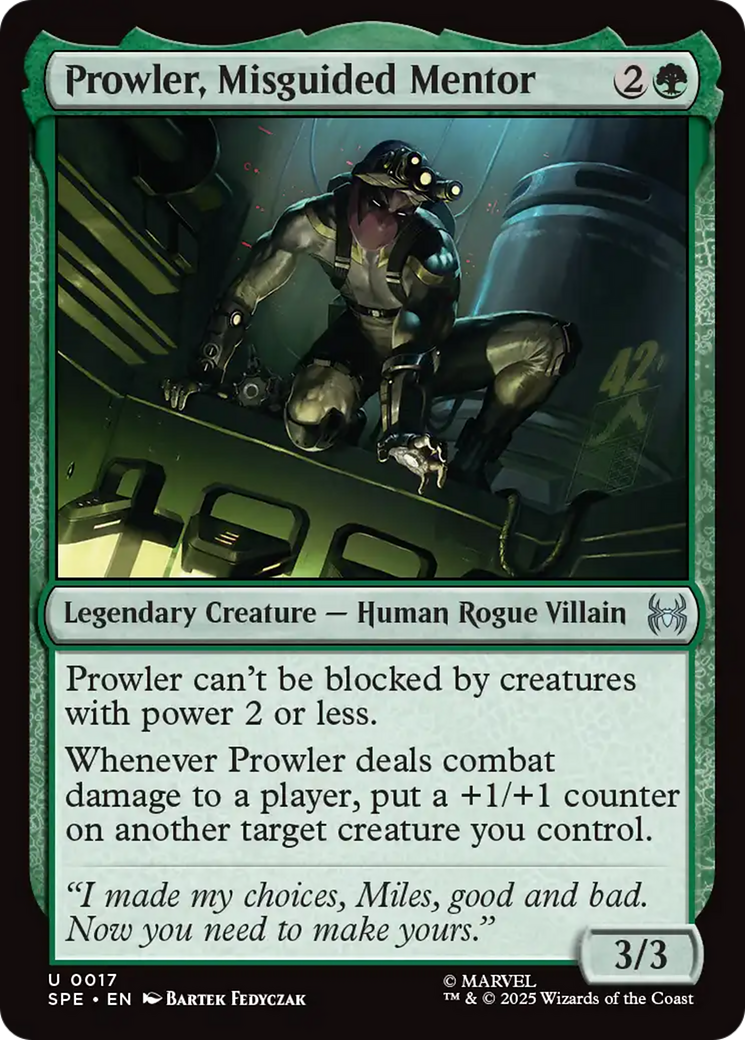 Prowler, Misguided Mentor Card Image