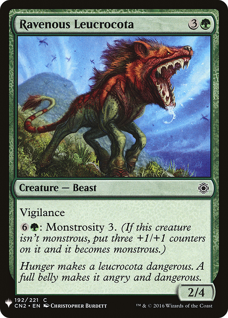 Ravenous Leucrocota Card Image