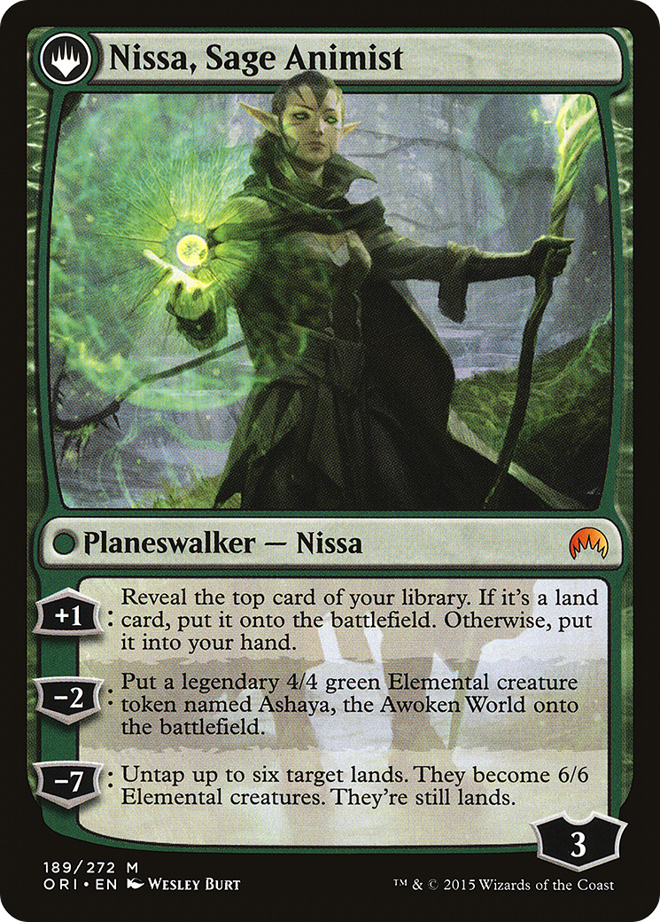 Nissa, Vastwood Seer // Nissa, Sage Animist Card Image