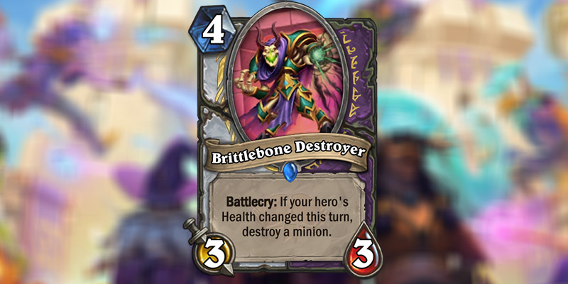 Brittlebone Destroyer is a New Priest & Warlock Card Revealed for Hearthstone's Scholomance Academy Expansion