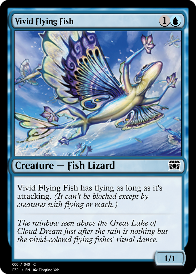 Vivid Flying Fish Card Image