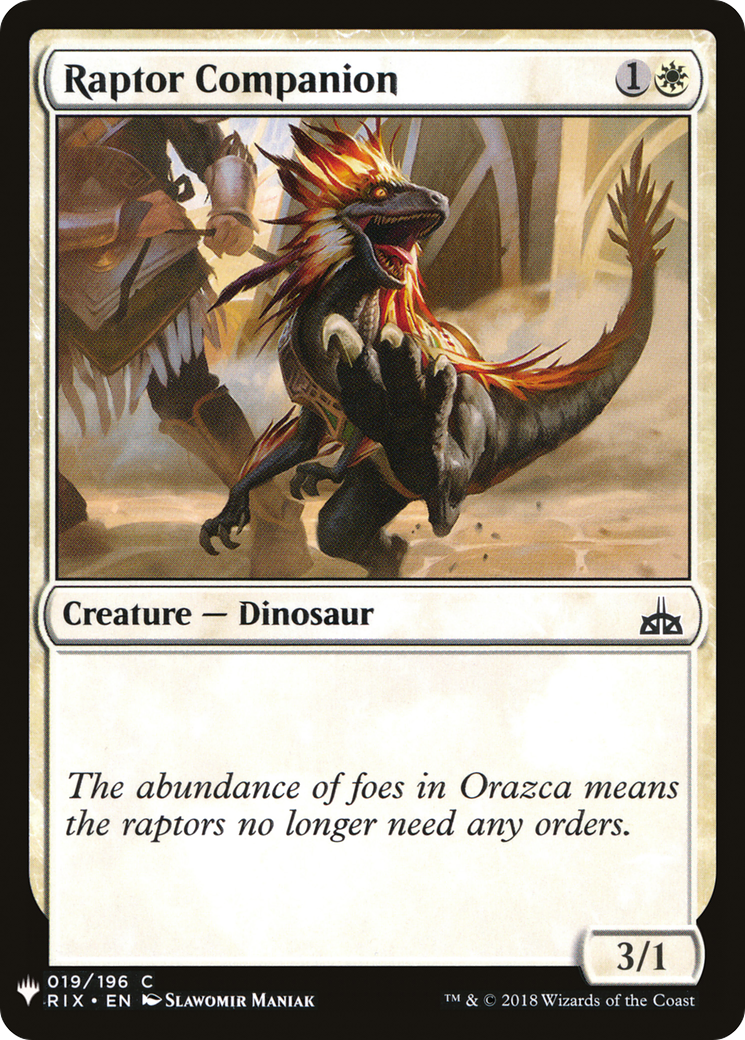 Raptor Companion Card Image