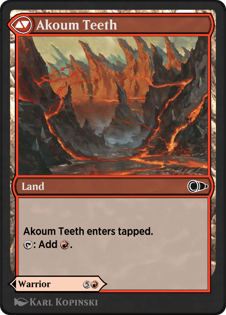 Akoum Warrior // Akoum Teeth Card Image