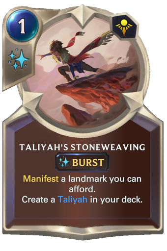 Taliyah's Stoneweaving Card Image