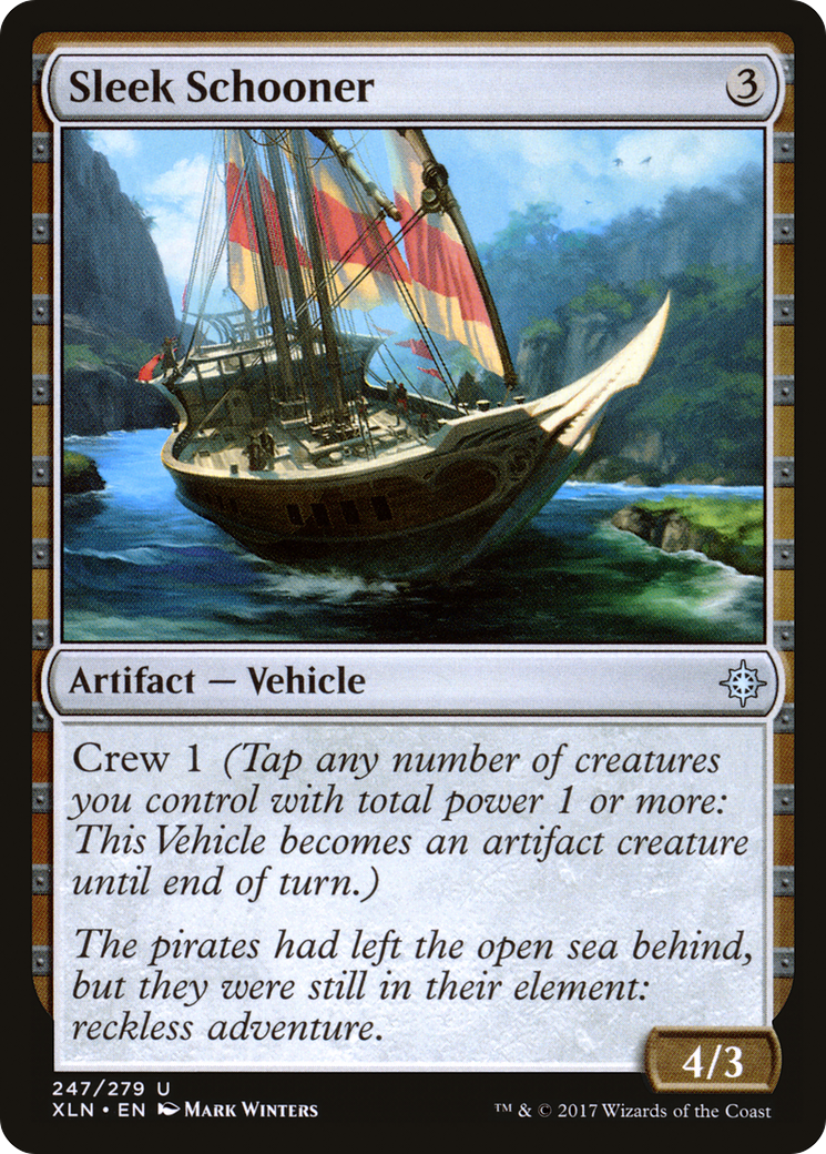 Sleek Schooner Card Image