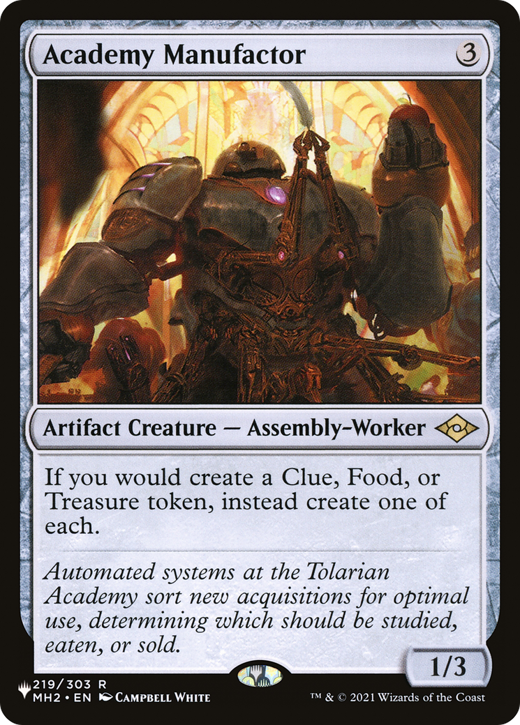 Academy Manufactor Card Image