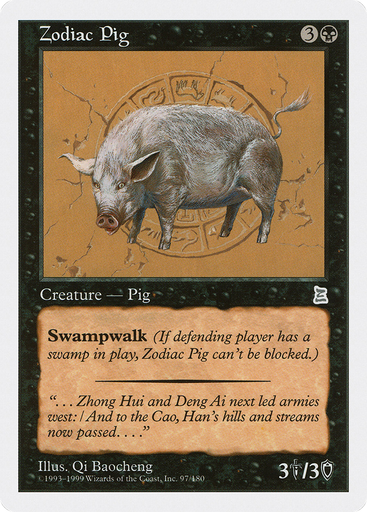 Zodiac Pig Card Image