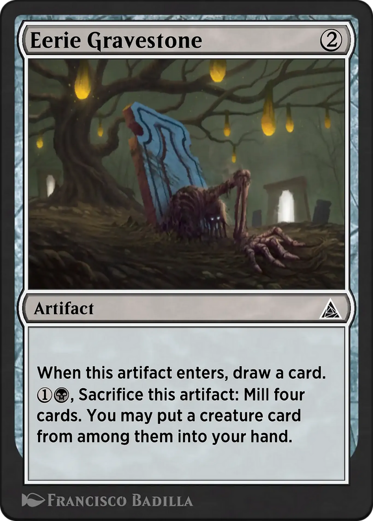 Eerie Gravestone Card Image