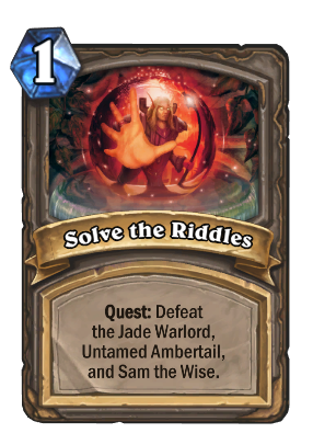 Solve the Riddles Card Image