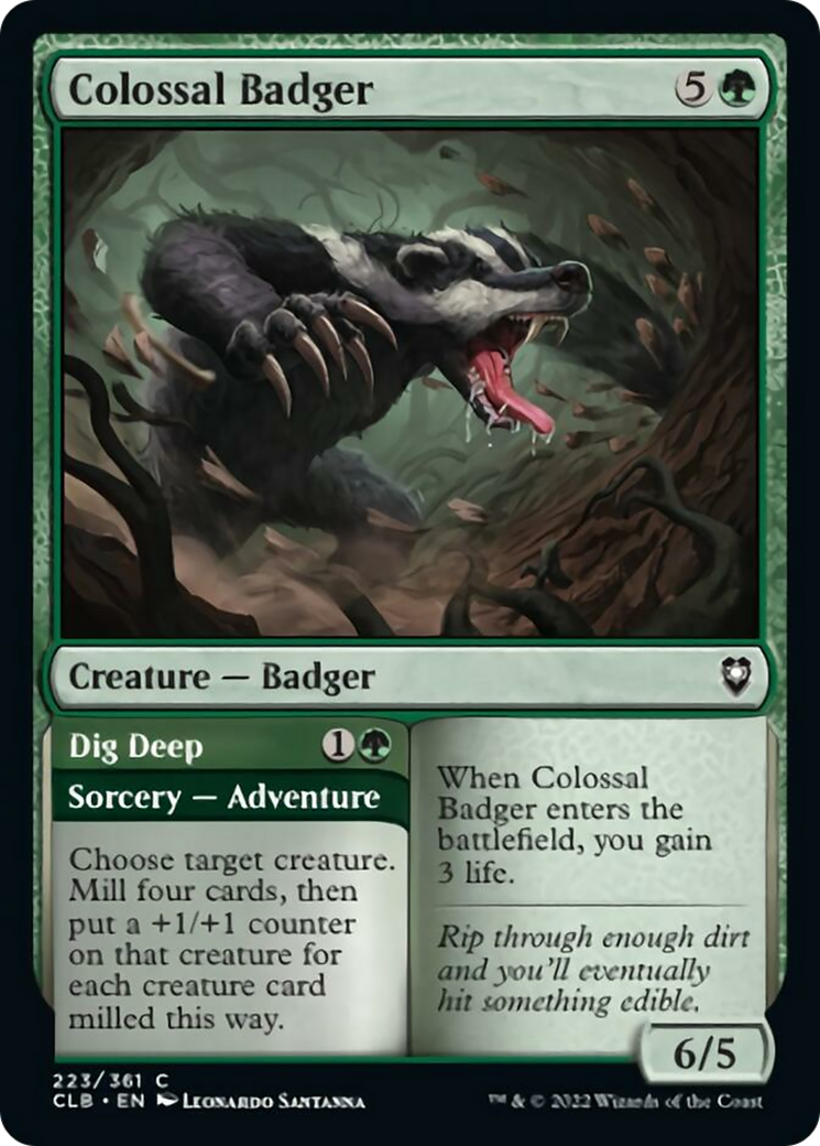 Colossal Badger // Dig Deep Card Image