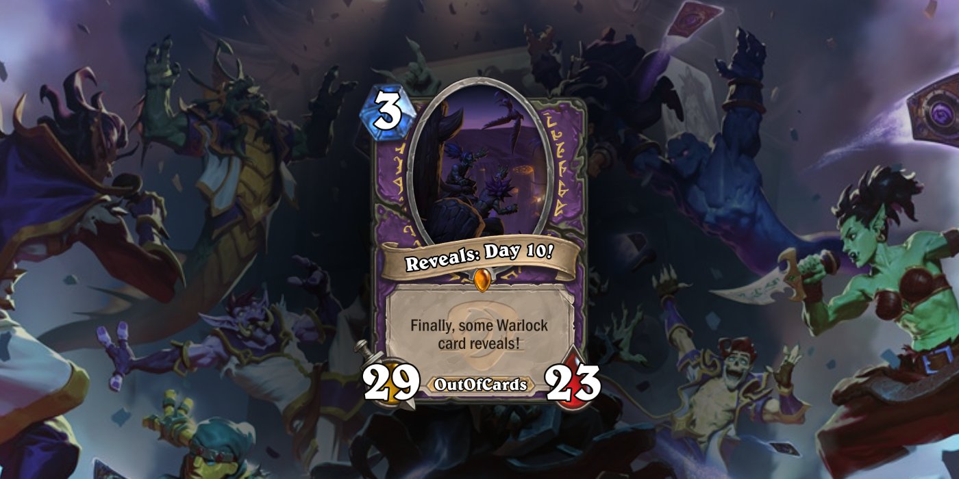 All Day 10 Card Reveals for Hearthstone's Festival of Legends Expansion - Warlock Love!
