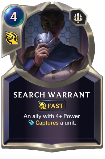 Search Warrant Card Image