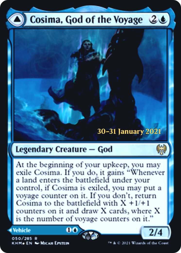 Cosima, God of the Voyage // The Omenkeel Card Image