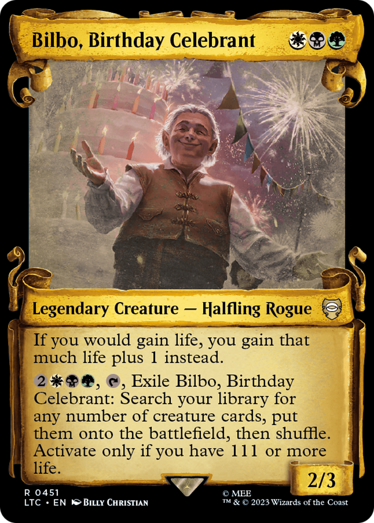 Bilbo, Birthday Celebrant Card Image