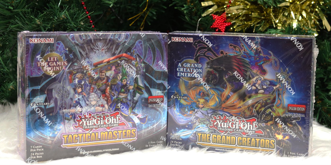 Yu-Gi-Oh's Sixth Day of Giveaways Brings Booster Boxes From Tactical Masters and The Grand Creators