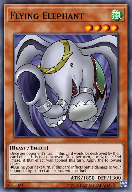 Flying Elephant Card Image