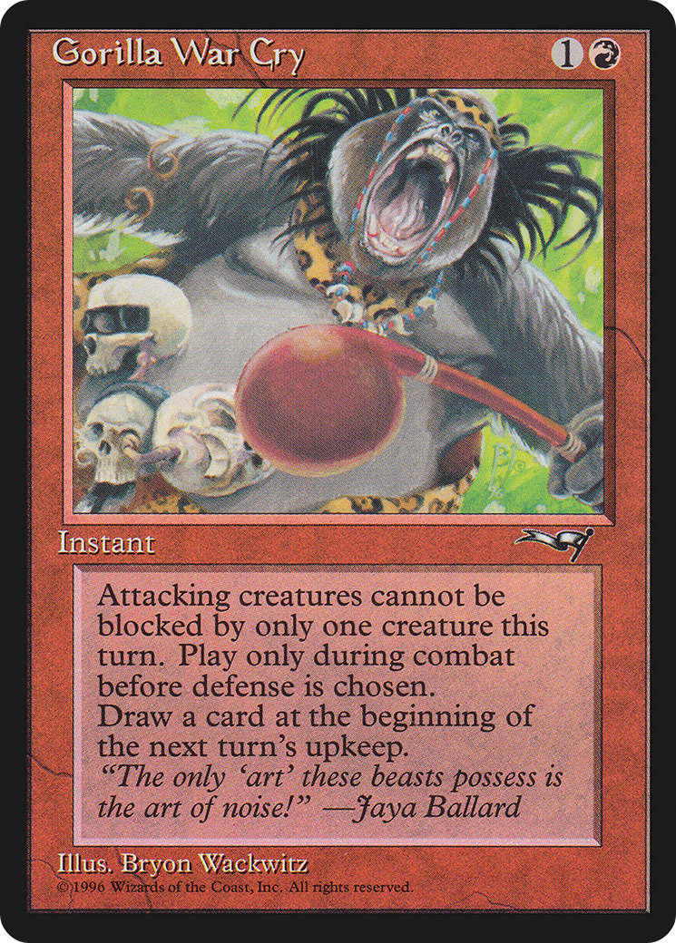 Gorilla War Cry Card Image