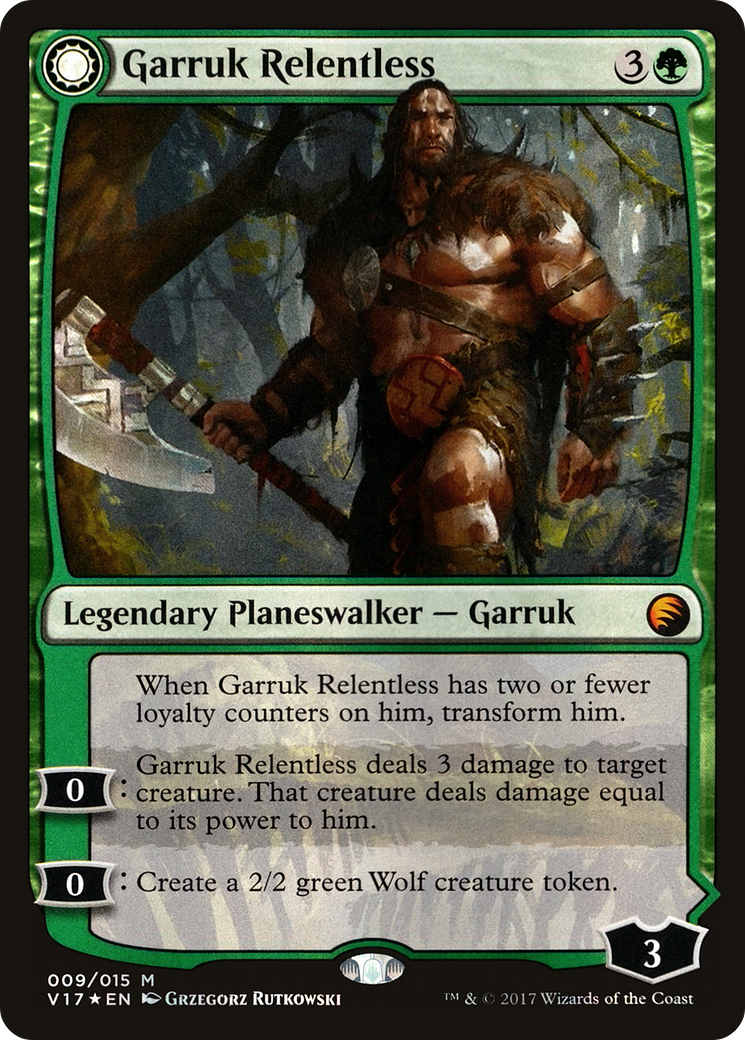 Garruk Relentless // Garruk, the Veil-Cursed Card Image