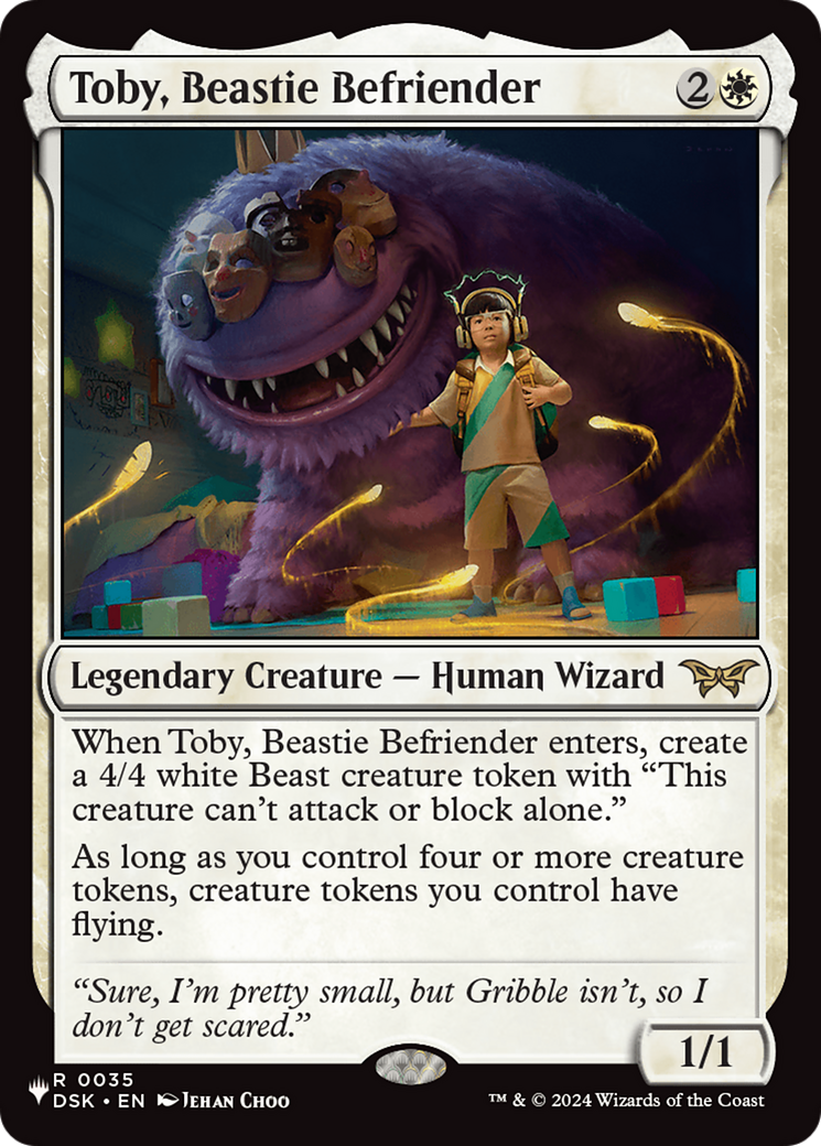 Toby, Beastie Befriender Card Image