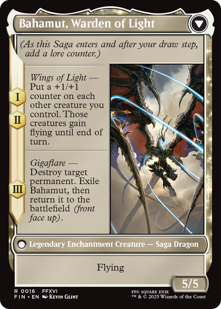 Dion, Bahamut's Dominant // Bahamut, Warden of Light Card Image