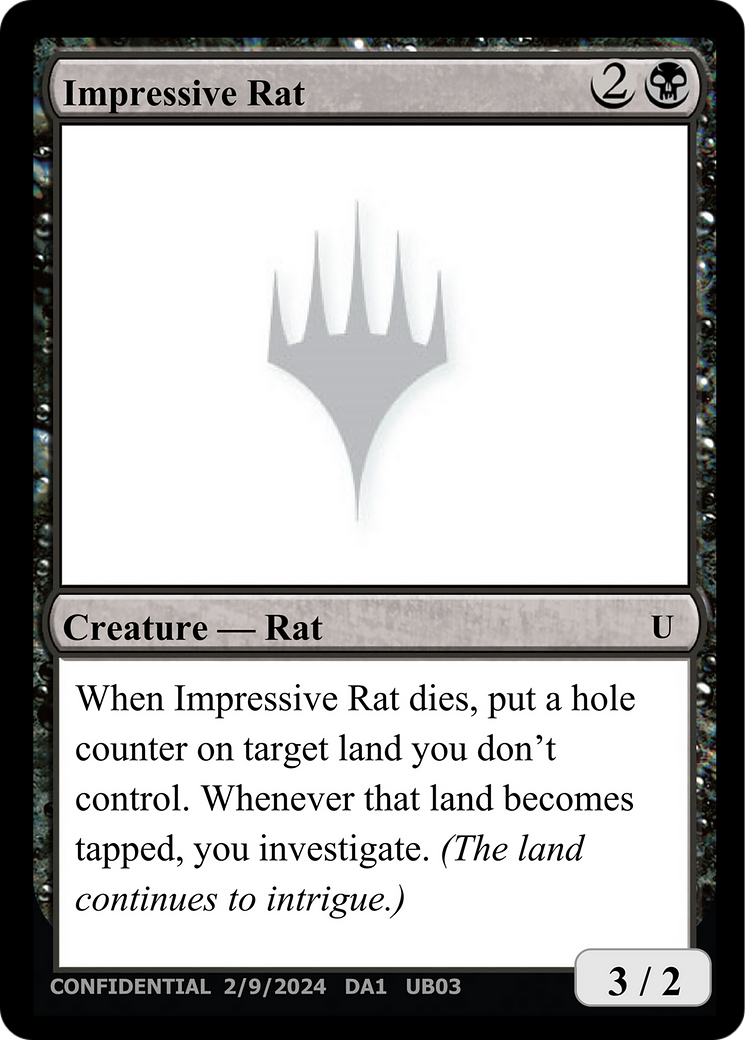 Impressive Rat Card Image