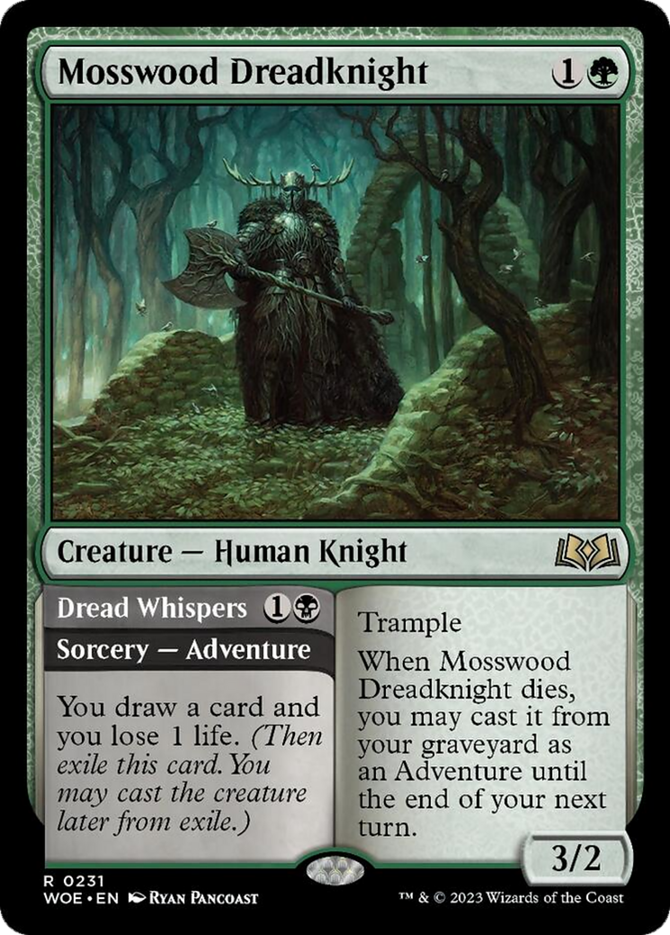 Mosswood Dreadknight // Dread Whispers Card Image