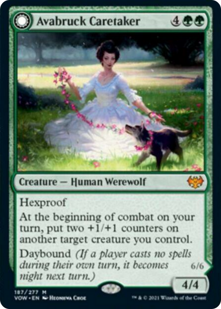 Avabruck Caretaker // Hollowhenge Huntmaster Card Image