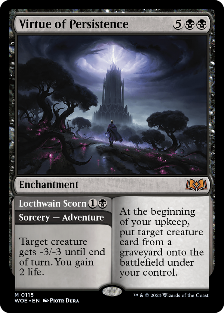 Virtue of Persistence // Locthwain Scorn Card Image