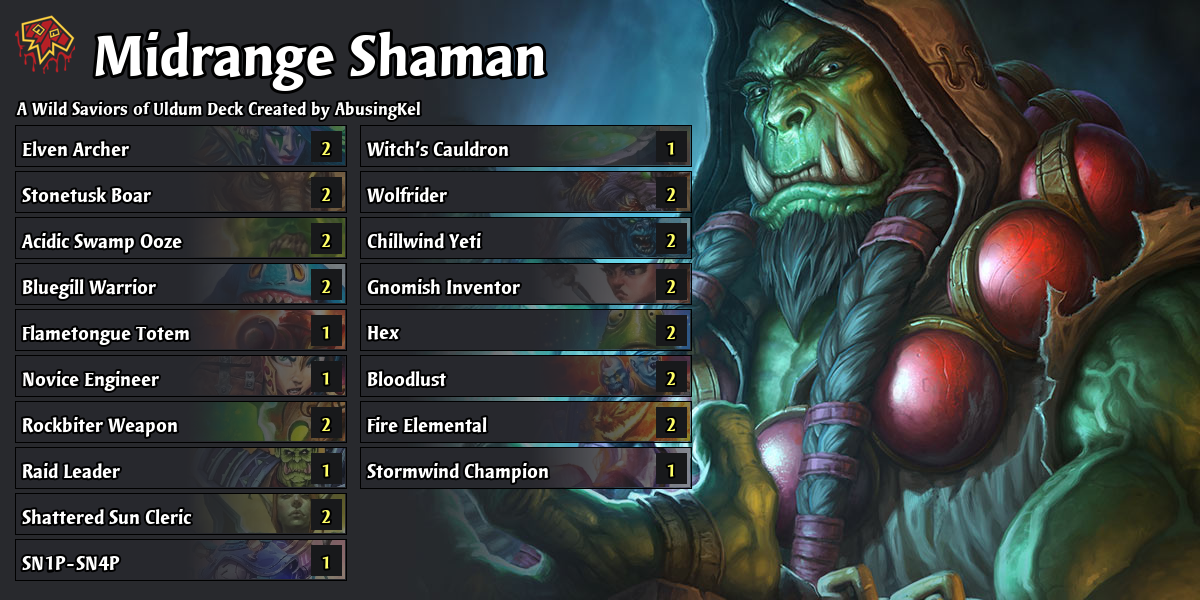 OG Starter Deck - Bloodlust Shaman - Saviors of Uldum Hearthstone Decks ...