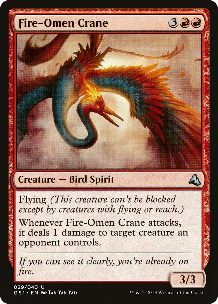Fire-Omen Crane Card Image
