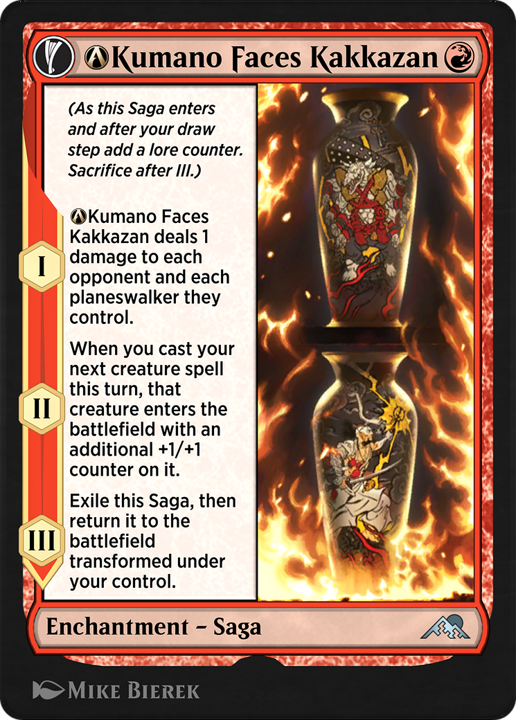 A-Kumano Faces Kakkazan // A-Etching of Kumano Card Image