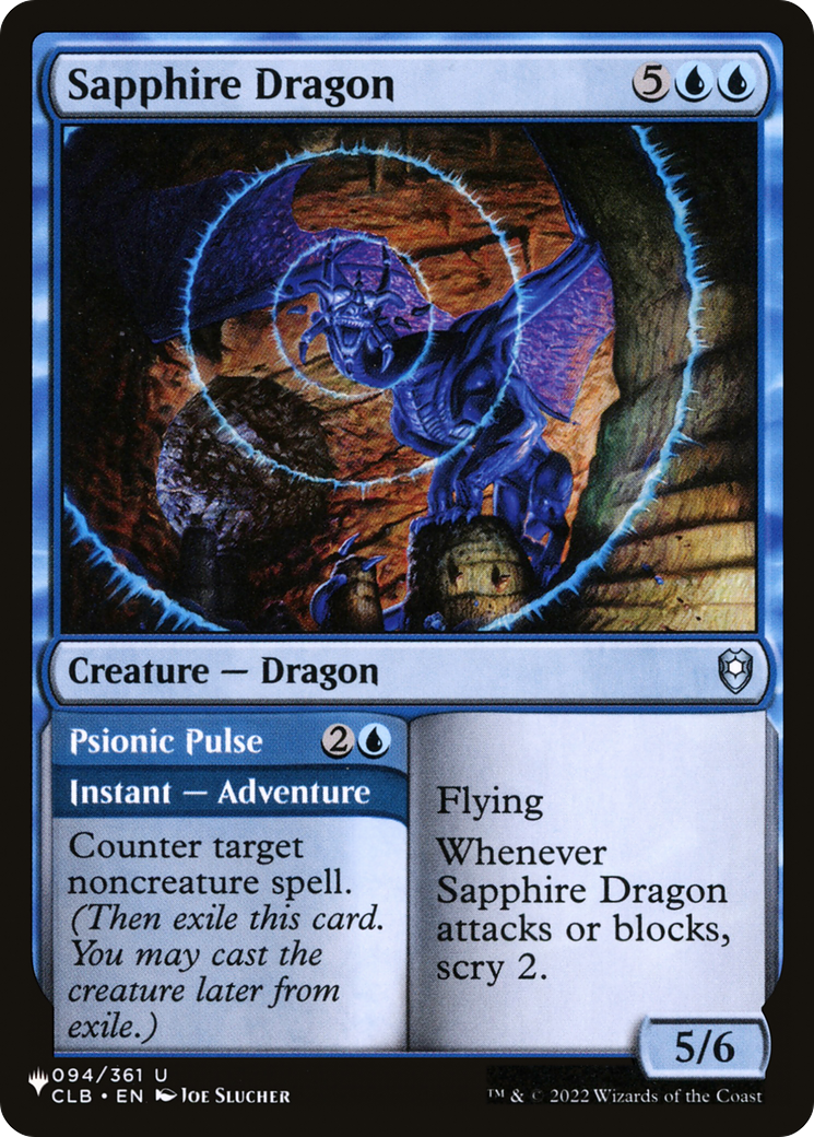 Sapphire Dragon // Psionic Pulse Card Image