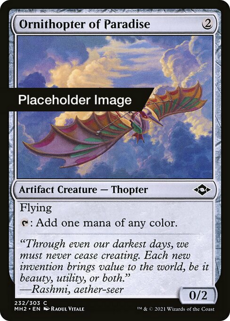 Ornithopter of Paradise Card Image