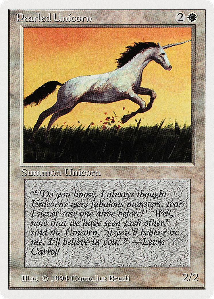 Pearled Unicorn Card Image