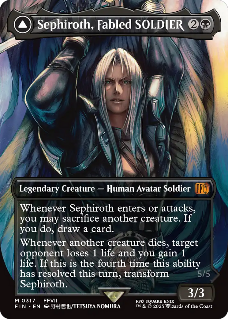 Sephiroth, Fabled SOLDIER // Sephiroth, One-Winged Angel Card Image
